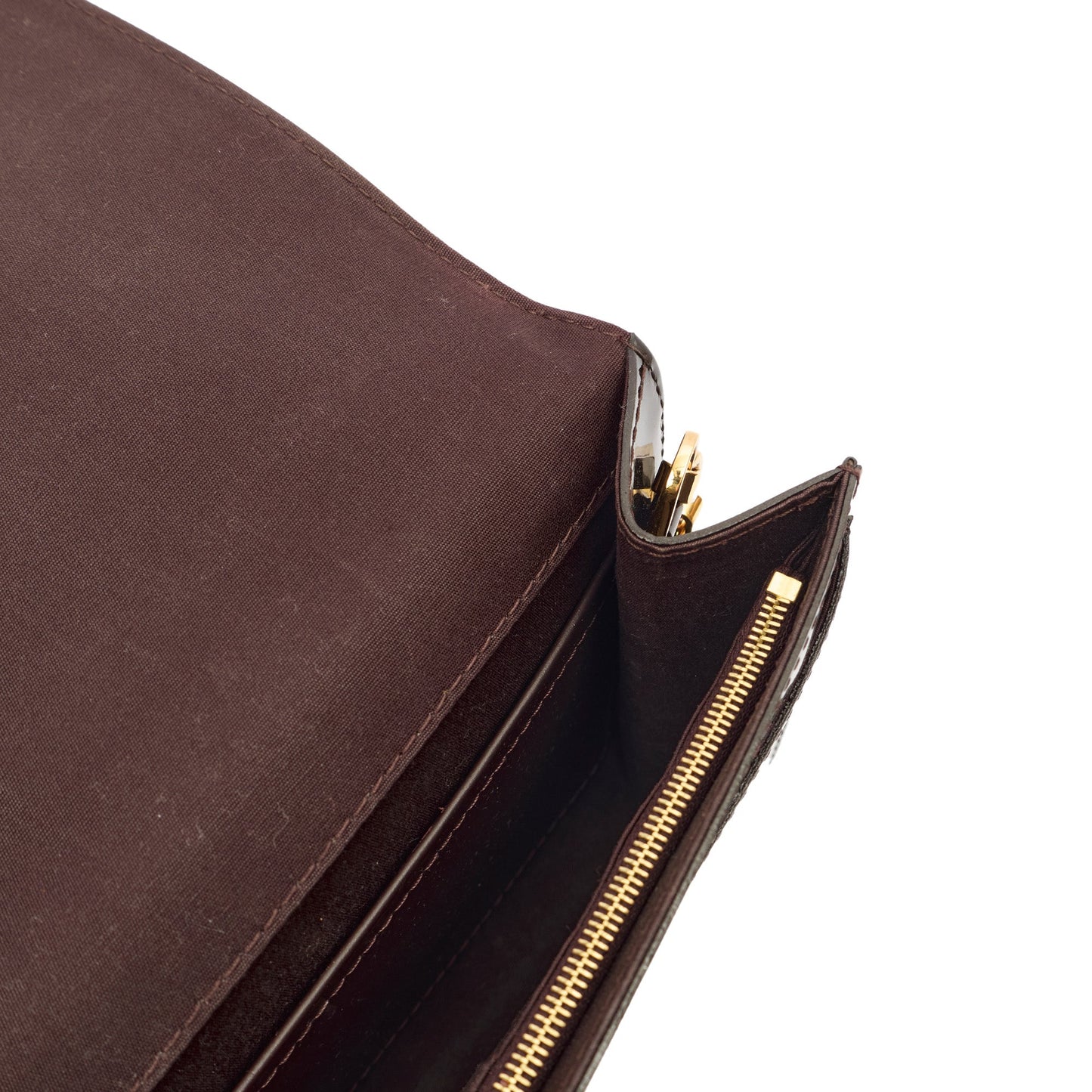 Louis Vuitton Shoulder Bag Chain Louise PM in Brown, Patent Leather — Alternate View 14