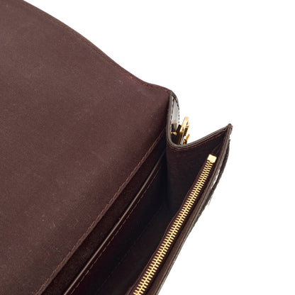 Louis Vuitton Shoulder Bag Chain Louise PM in Brown, Patent Leather — Alternate View 14