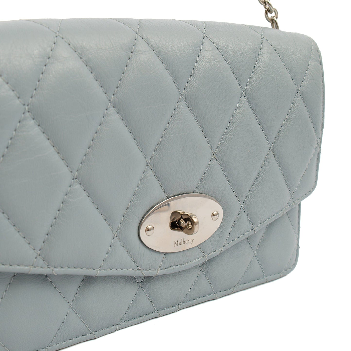 Mulberry Cross Body Darley Shoulder Bag  in Cloud, Leather — Side View
