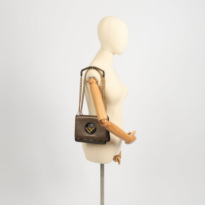Fendi Shoulder Bag Kan I - Small in Brown, Leather — Back View