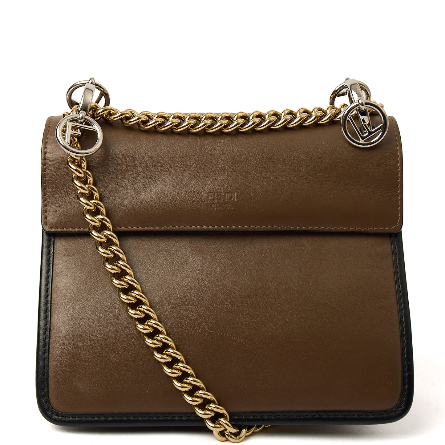 Fendi Shoulder Bag Kan I - Small in Brown, Leather — Detail View