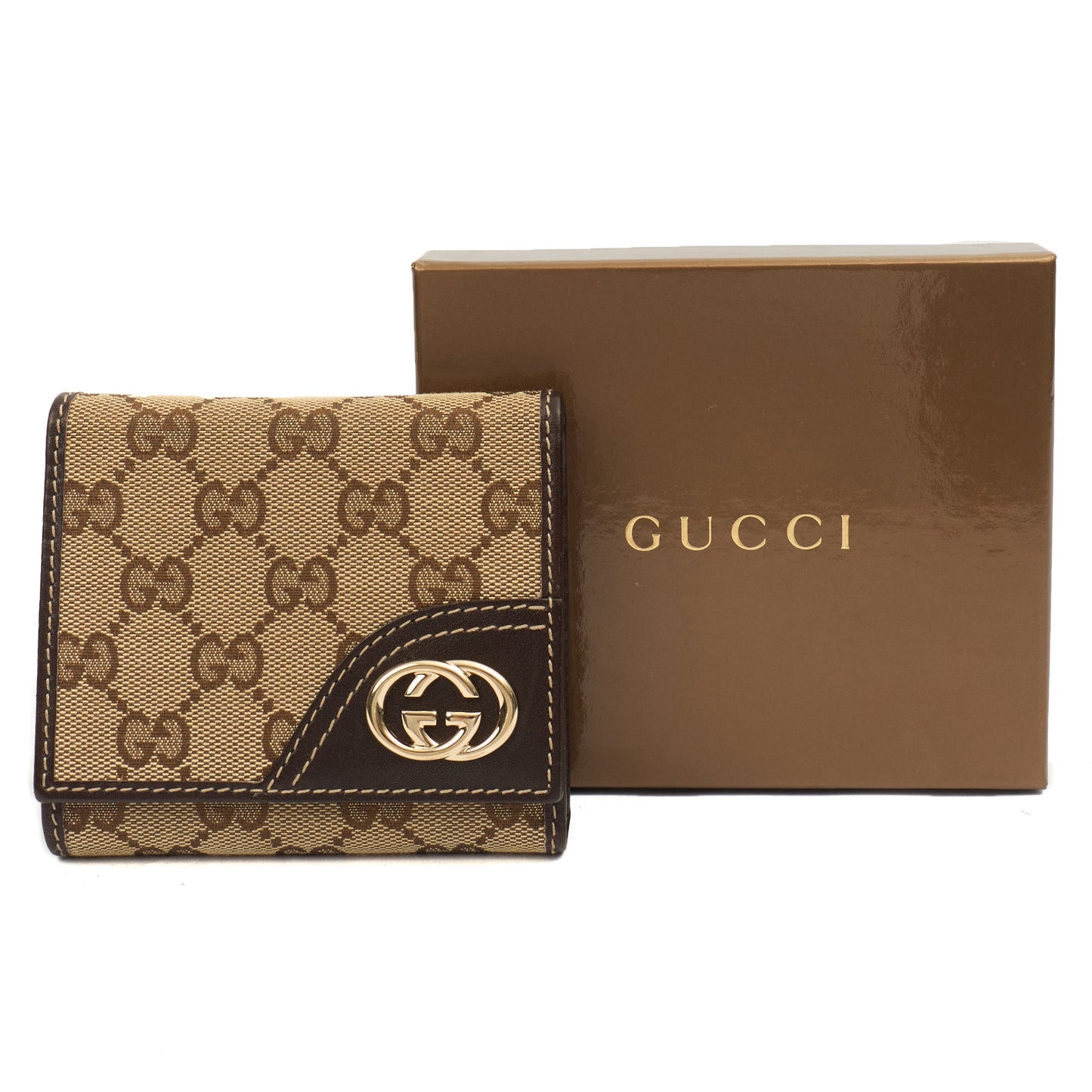 Gucci Wallet Wallet in GG Supreme, Fabric — Side View