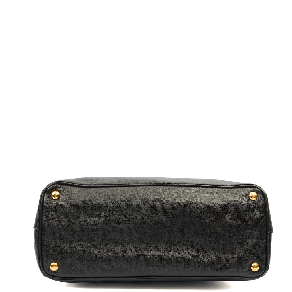 Prada Tote Galleria - Medium Double Zip Tote in Black, Saffiano Leather — Alternate View 10