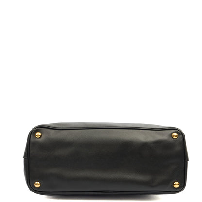 Prada Tote Galleria - Medium Double Zip Tote in Black, Saffiano Leather — Alternate View 10