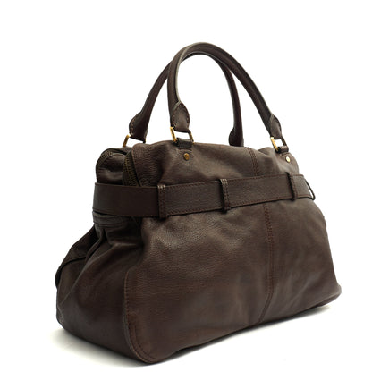 Burberry Tote Tote in Brown, Leather — Back View