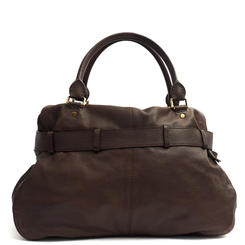 Burberry Tote Tote in Brown, Leather — Top View