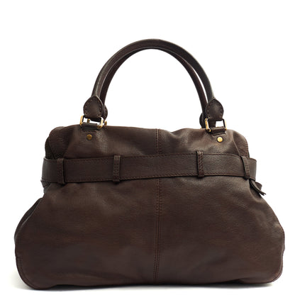 Burberry Tote Tote in Brown, Leather — Top View