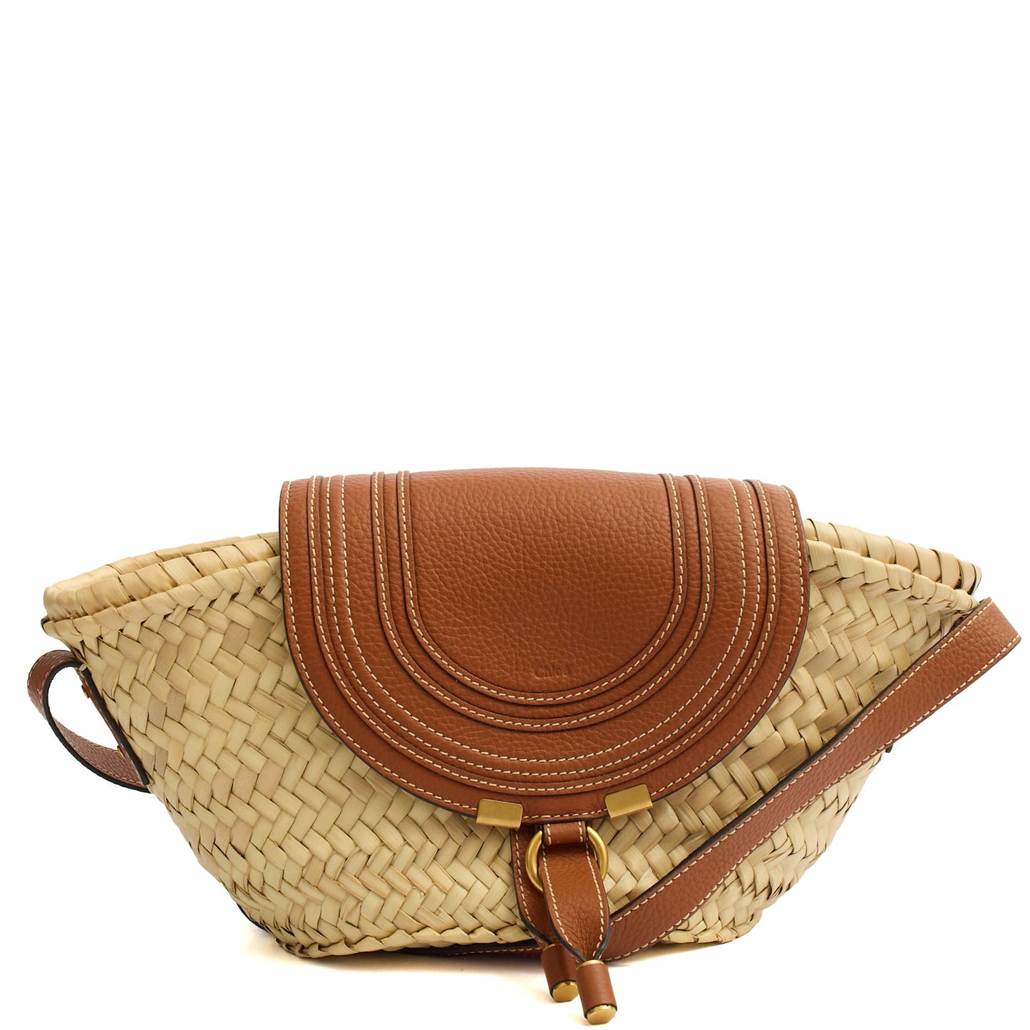 Chloe Cross Body Marcie Basket Bag- Mini in Neutral, Other — Alternate View 7
