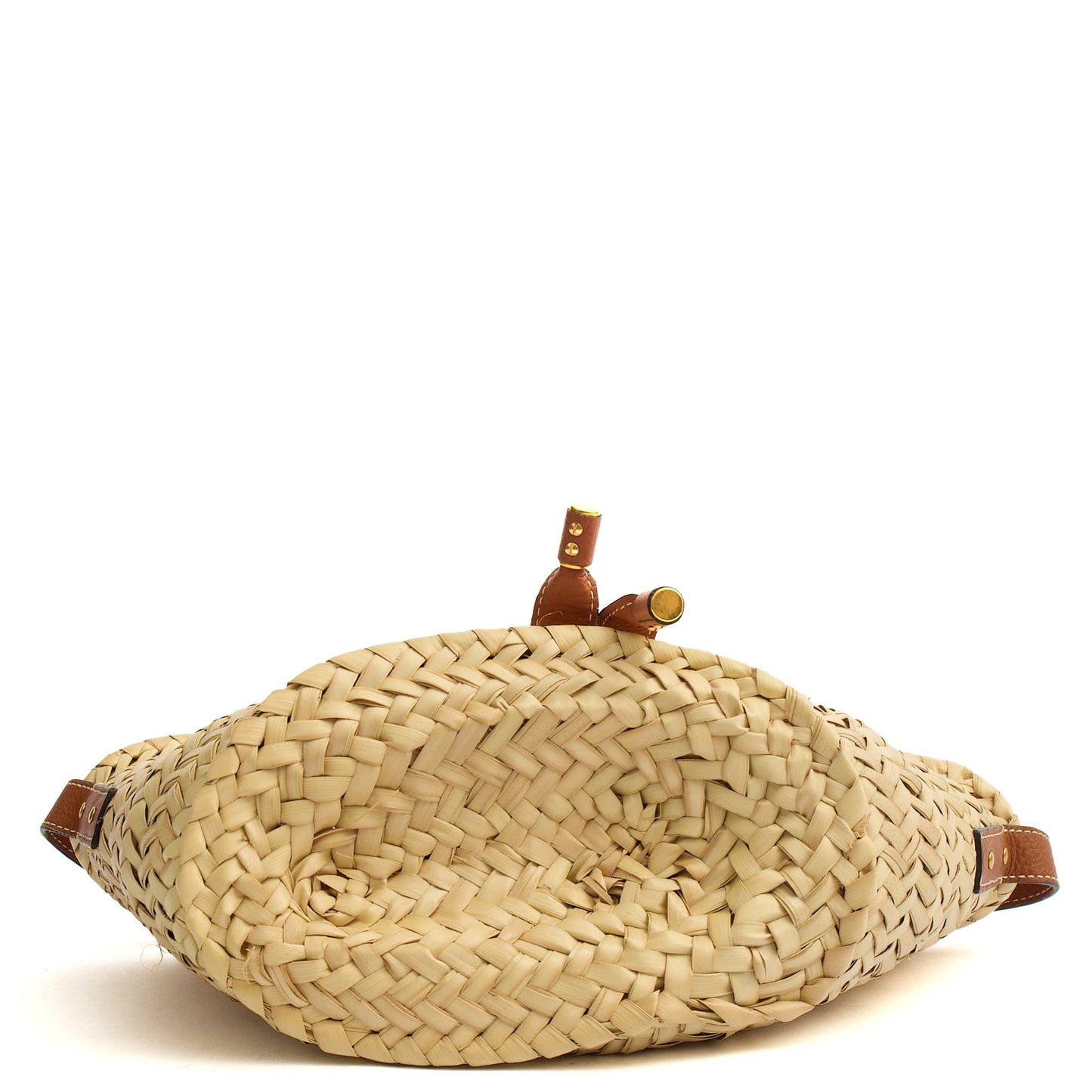 Chloe Cross Body Marcie Basket Bag- Mini in Neutral, Other — Detail View