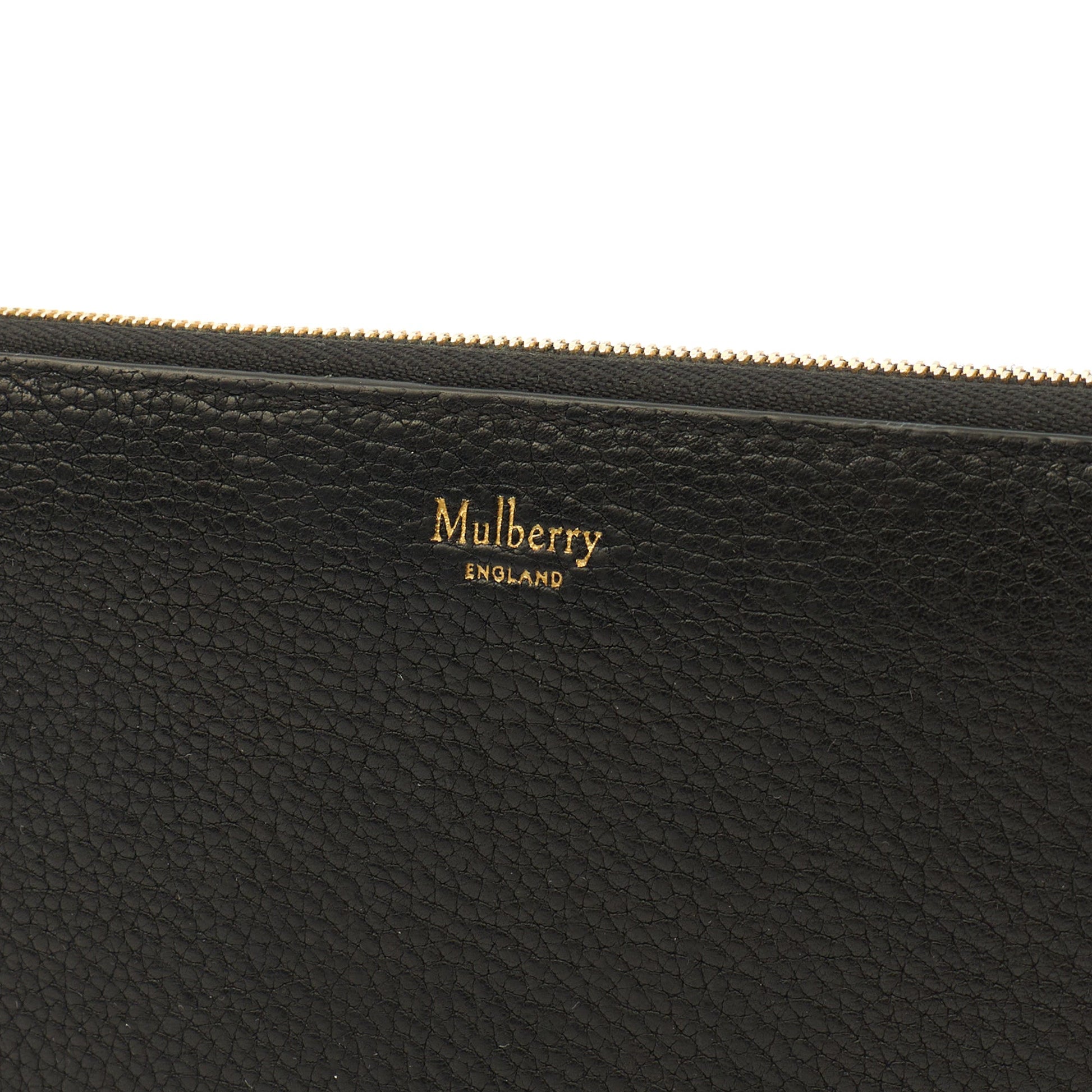 Mulberry Purse Continental Wallet  in Black, Leather — Detail View
