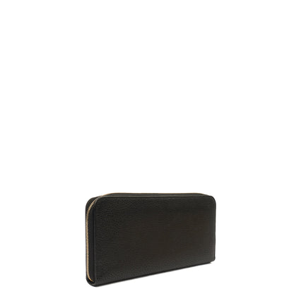 Mulberry Purse Continental Wallet  in Black, Leather — Back View