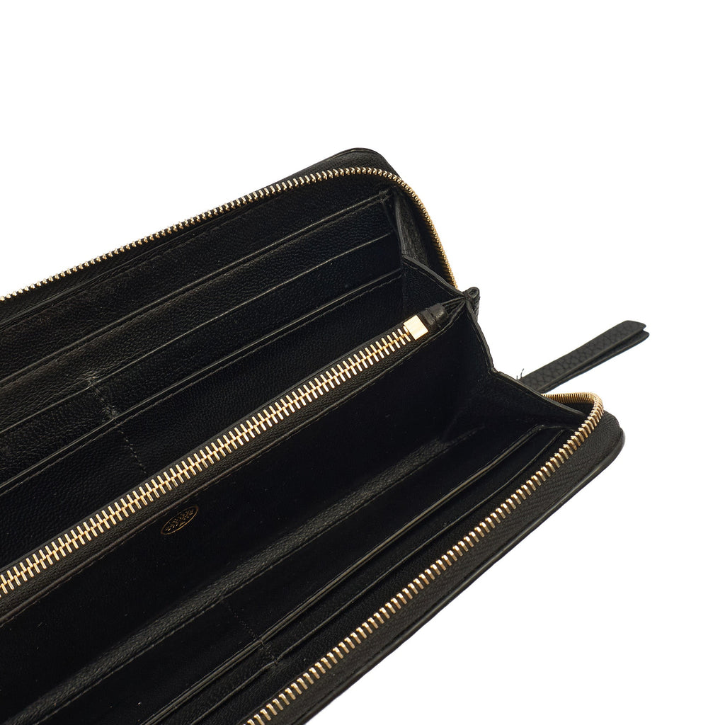 Mulberry Purse Continental Wallet  in Black, Leather — Lifestyle View