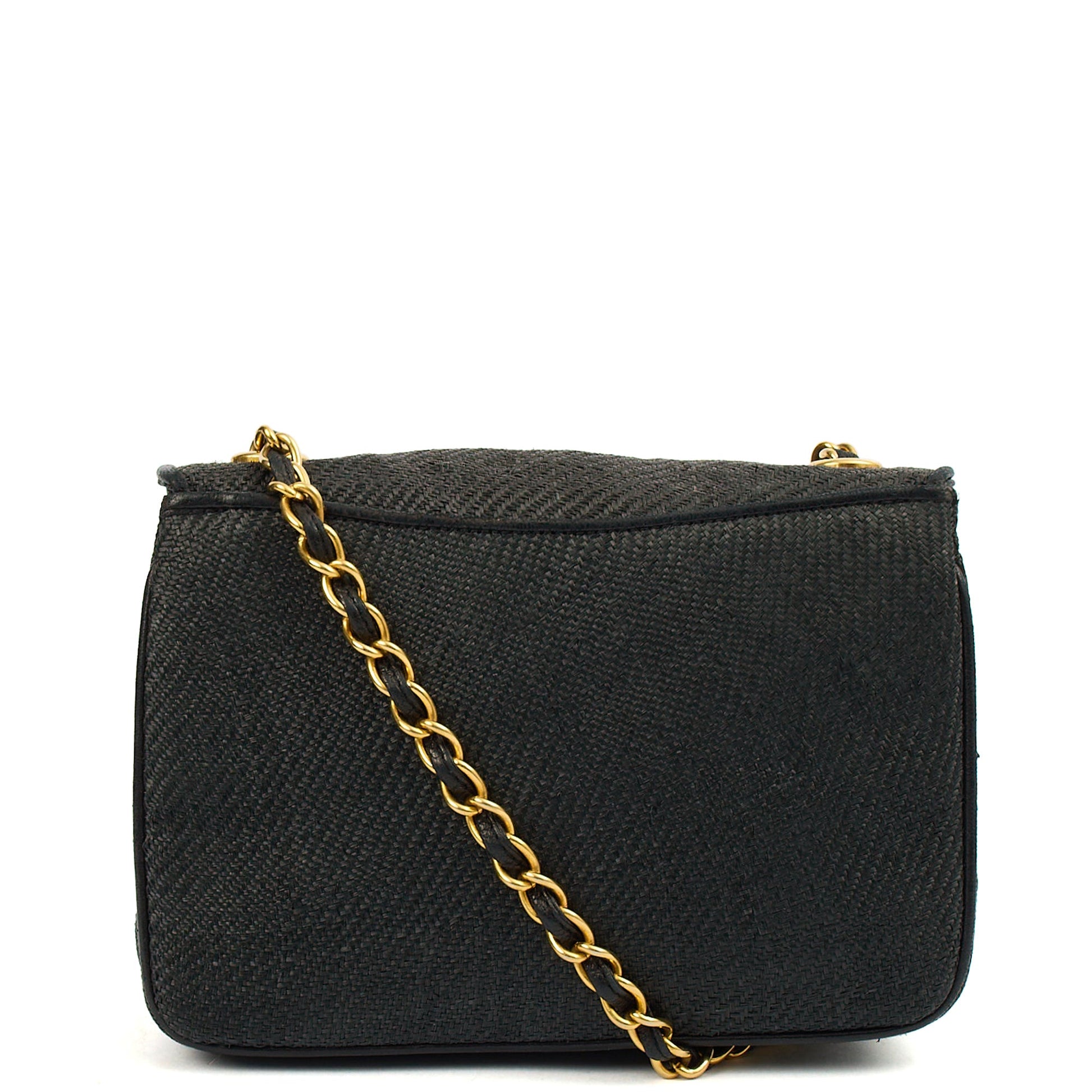 Chanel Cross Body Vintage Flap Bag  in Black, Other — Top View