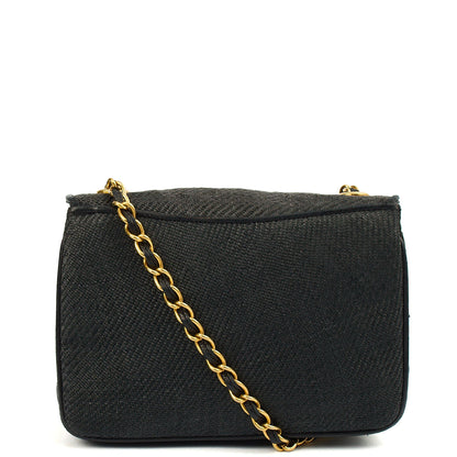 Chanel Cross Body Vintage Flap Bag  in Black, Other — Top View
