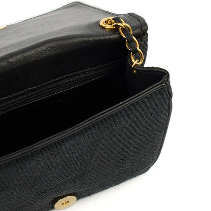 Chanel Cross Body Vintage Flap Bag  in Black, Other — Alternate View 16