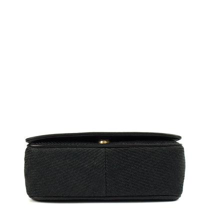 Chanel Cross Body Vintage Flap Bag  in Black, Other — Detail View