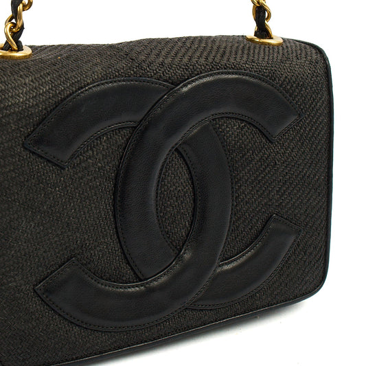 Chanel Cross Body Vintage Flap Bag  in Black, Other — Side View