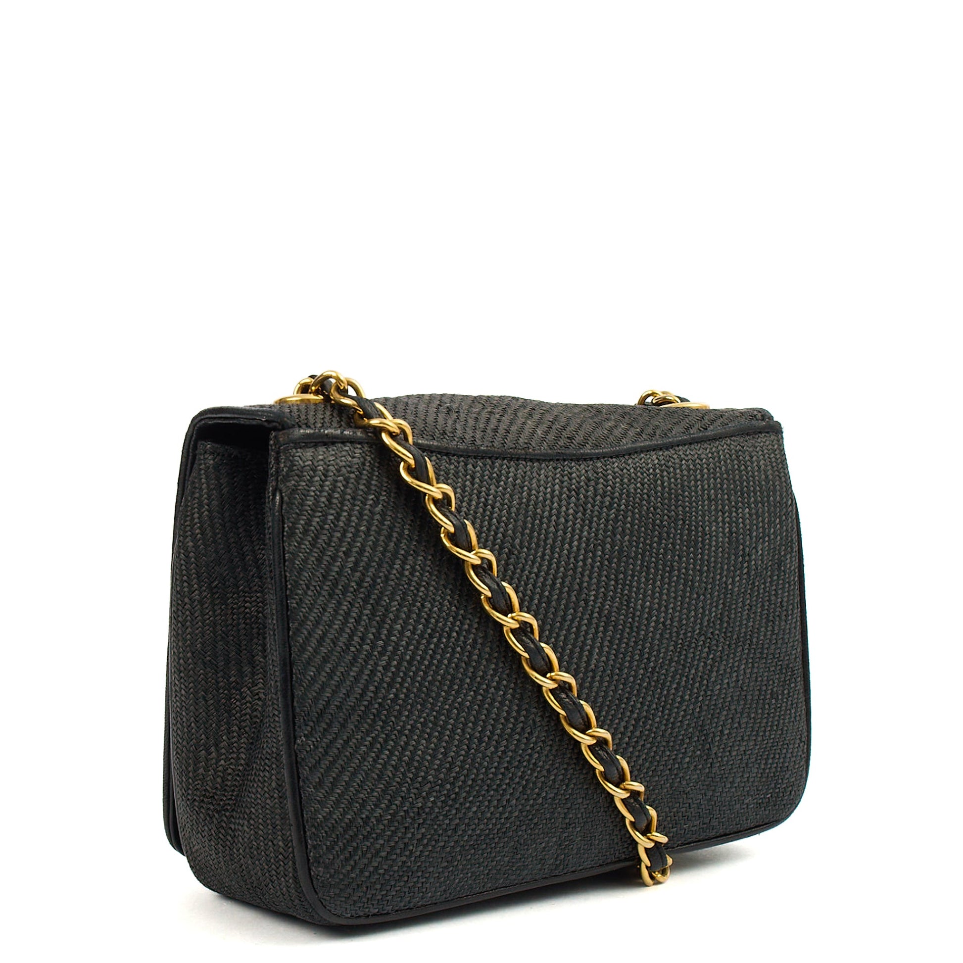 Chanel Cross Body Vintage Flap Bag  in Black, Other — Alternate View 19
