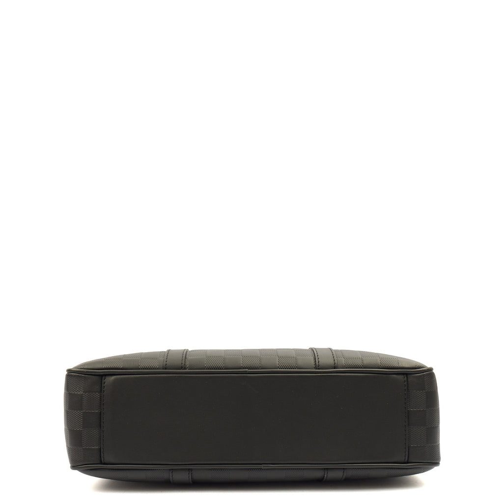 Louis Vuitton Tote Tadao  in Damier Carbon, Calfskin Leather — Top View