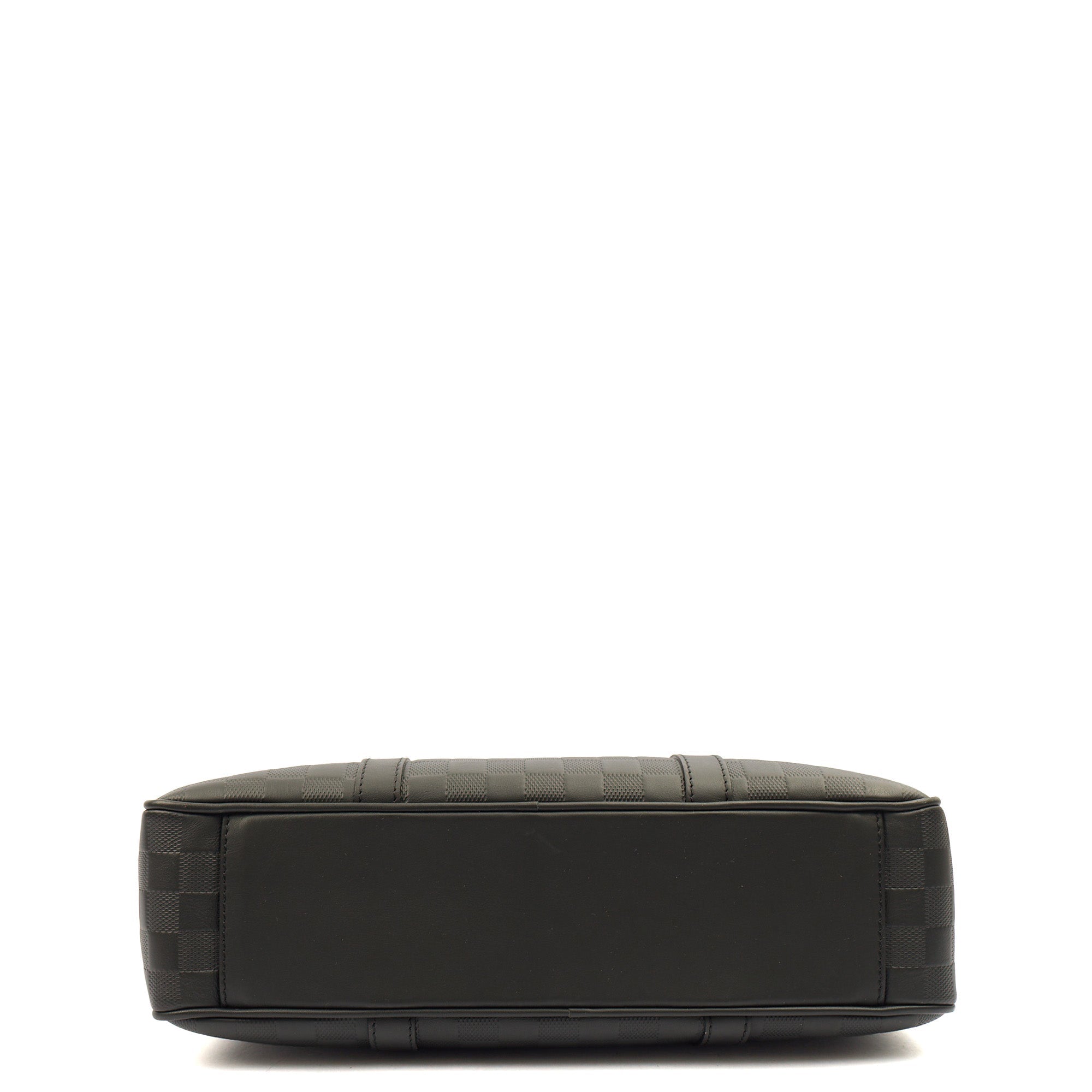 Louis Vuitton Tote Tadao  in Damier Carbon, Calfskin Leather — Top View