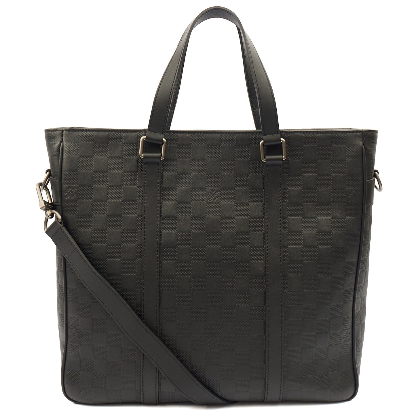 Louis Vuitton Tote Tadao  in Damier Carbon, Calfskin Leather — Alternate View 9