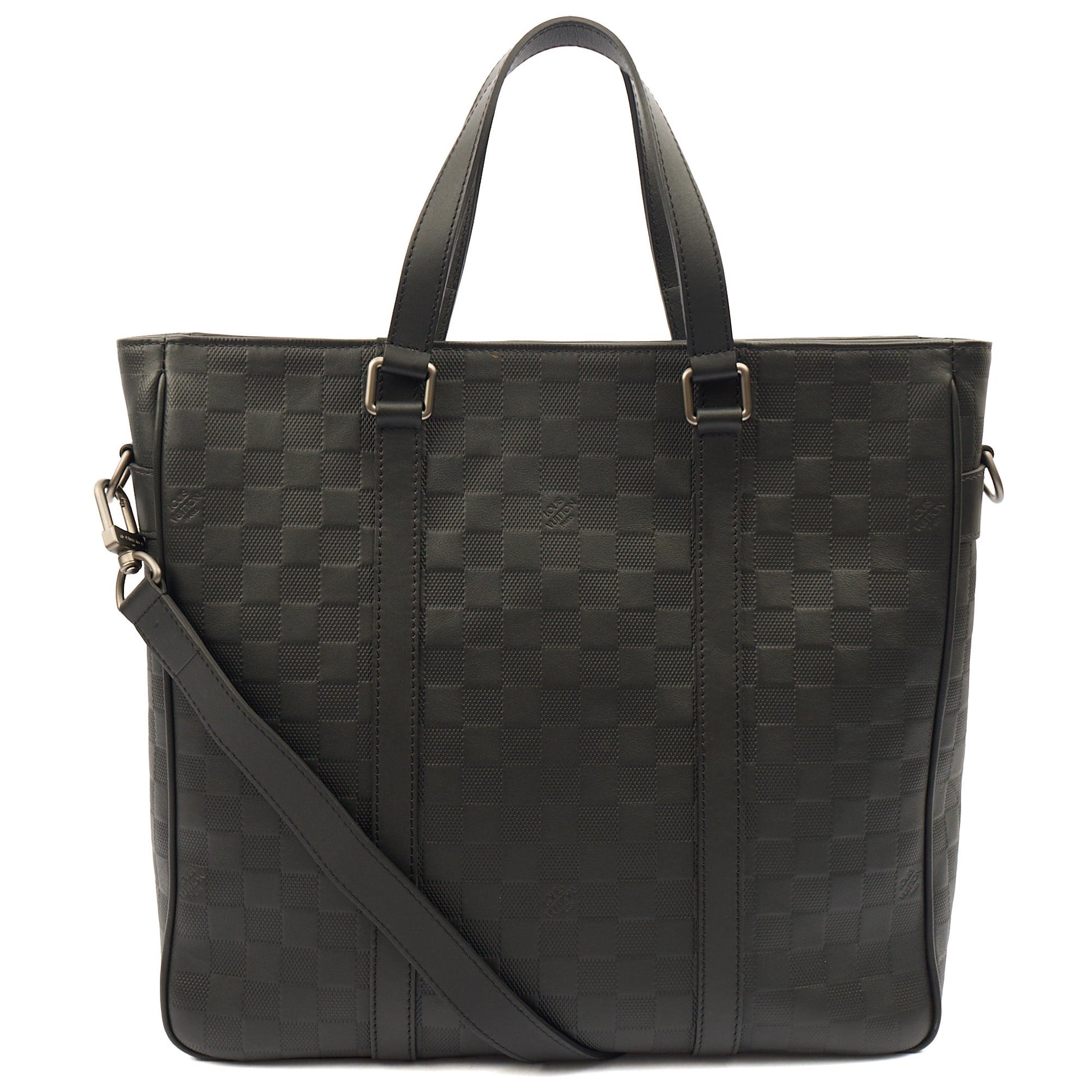 Louis Vuitton Tote Tadao  in Damier Carbon, Calfskin Leather — Alternate View 9
