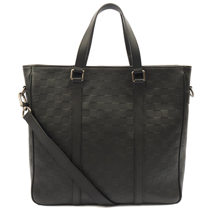 Louis Vuitton Tote Tadao  in Damier Carbon, Calfskin Leather — Alternate View 9