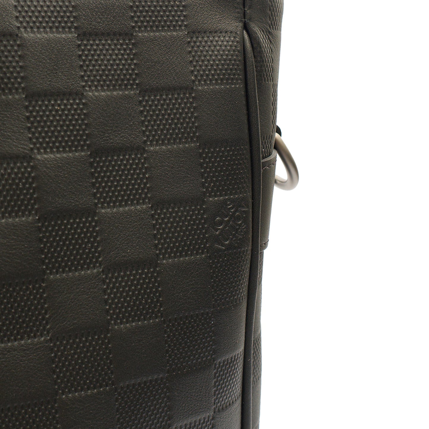 Louis Vuitton Tote Tadao  in Damier Carbon, Calfskin Leather — Lifestyle View