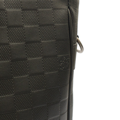 Louis Vuitton Tote Tadao  in Damier Carbon, Calfskin Leather — Lifestyle View