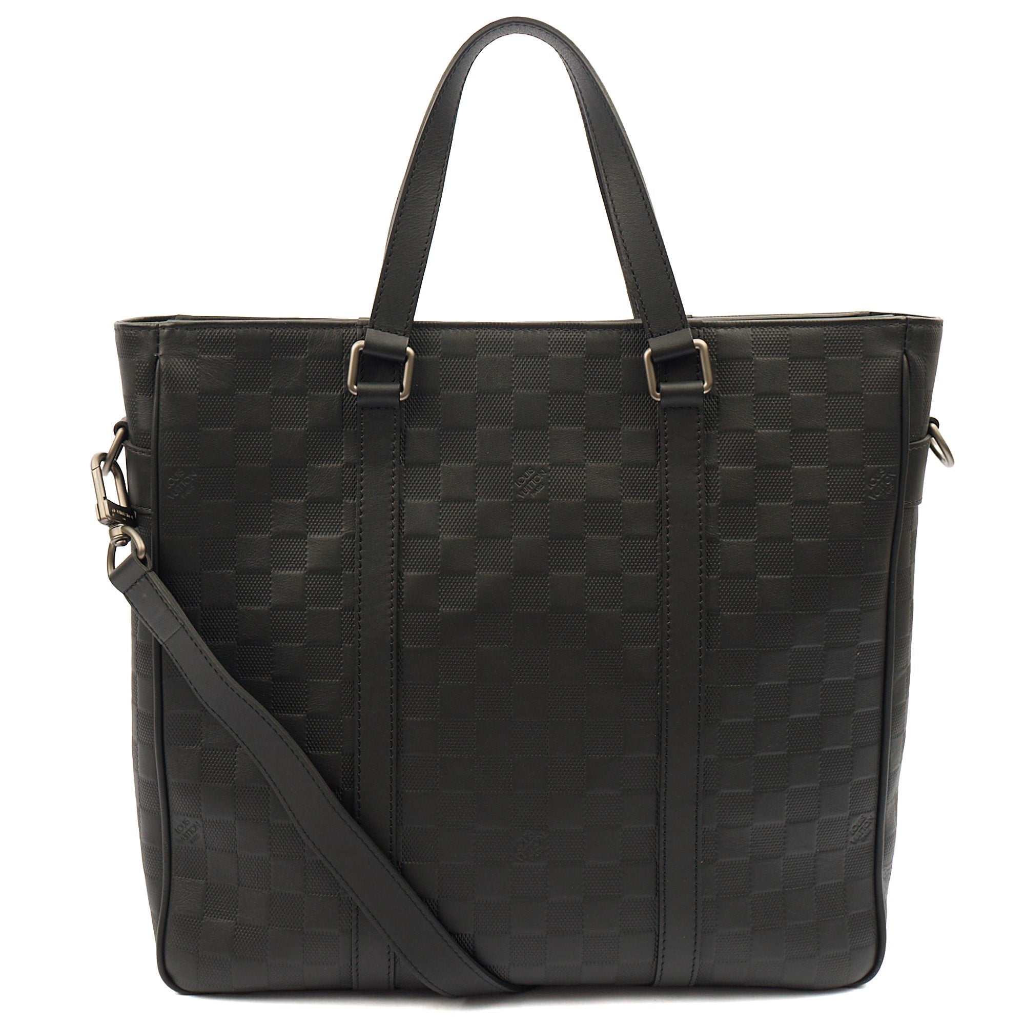 Louis Vuitton Tote Tadao  in Damier Carbon, Calfskin Leather — Alternate View 7