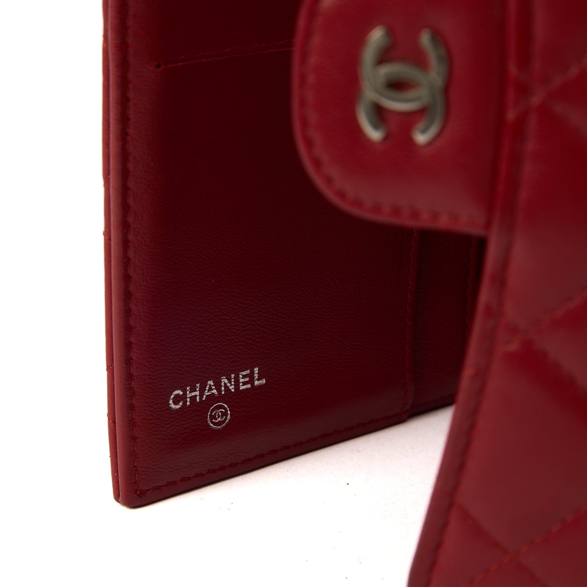Chanel Purse Classic Bi Fold Wallet  in Red, Leather — Alternate View 17