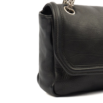 Chanel Shoulder Bag Accordian Flap Bag in Black, Leather — Alternate View 9