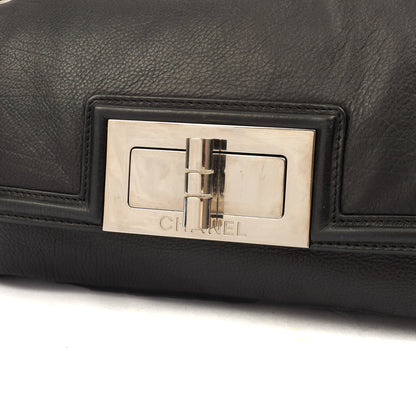 Chanel Shoulder Bag Accordian Flap Bag in Black, Leather — Alternate View 8