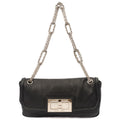 Chanel Shoulder Bag Accordian Flap Bag in Black, Leather — Front View