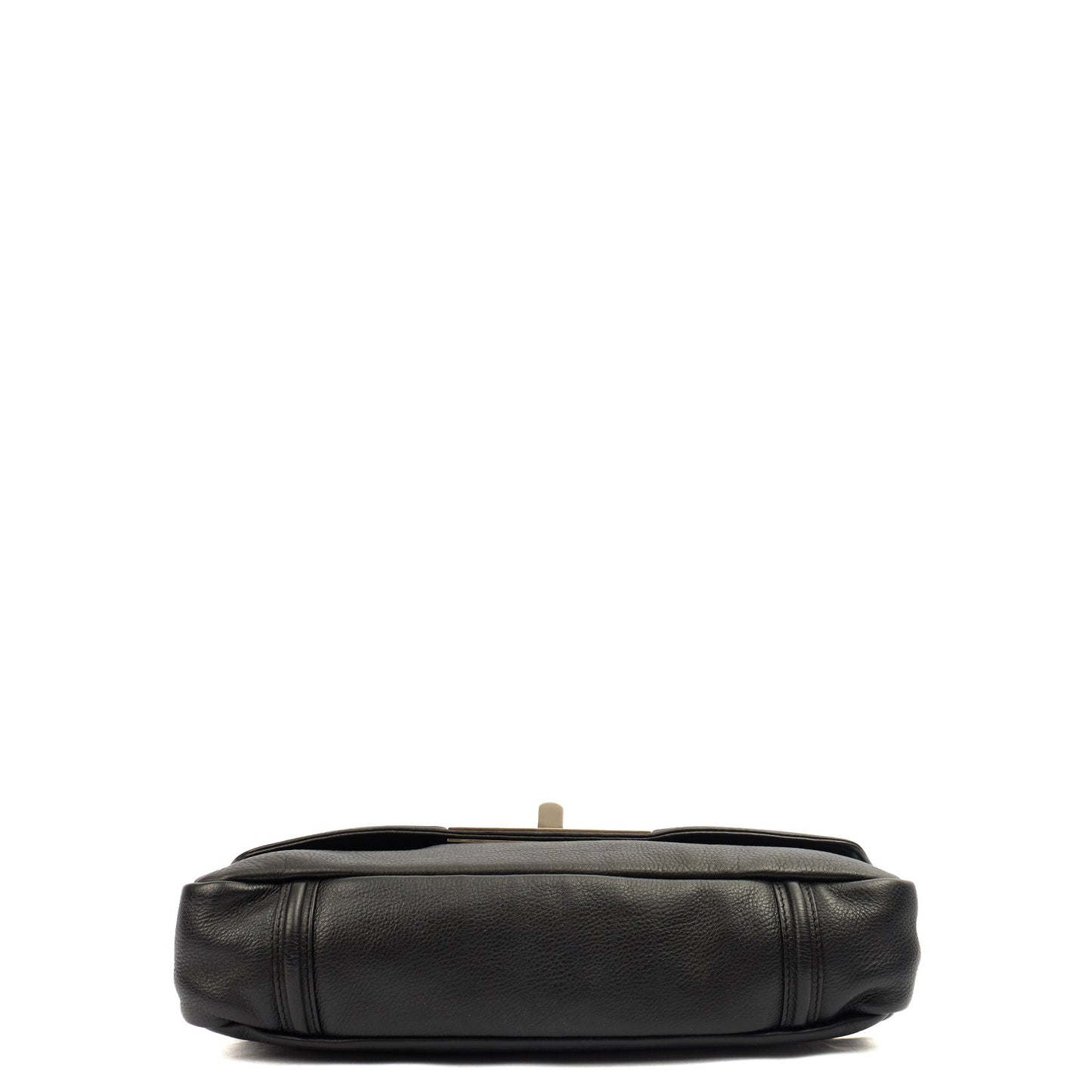 Chanel Shoulder Bag Accordian Flap Bag in Black, Leather — Detail View