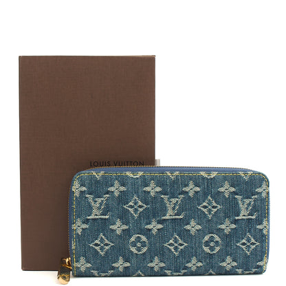 Louis Vuitton Wallet Zippy Wallet in Denim, Canvas — Lifestyle View