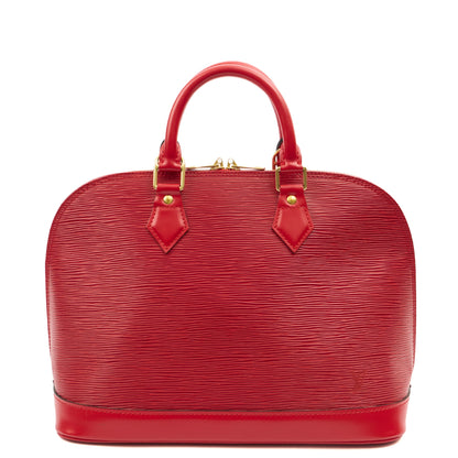 Louis Vuitton Tote Alma MM in Red, Epi Leather — Alternate View 13