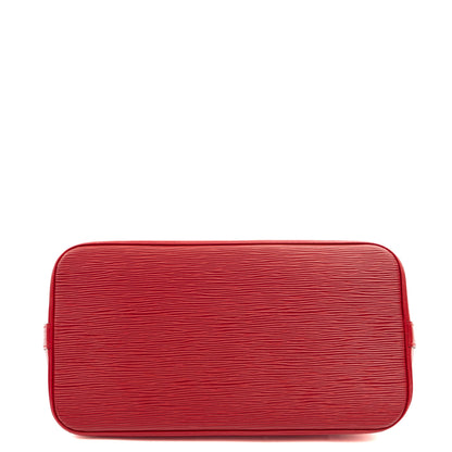 Louis Vuitton Tote Alma MM in Red, Epi Leather — Top View