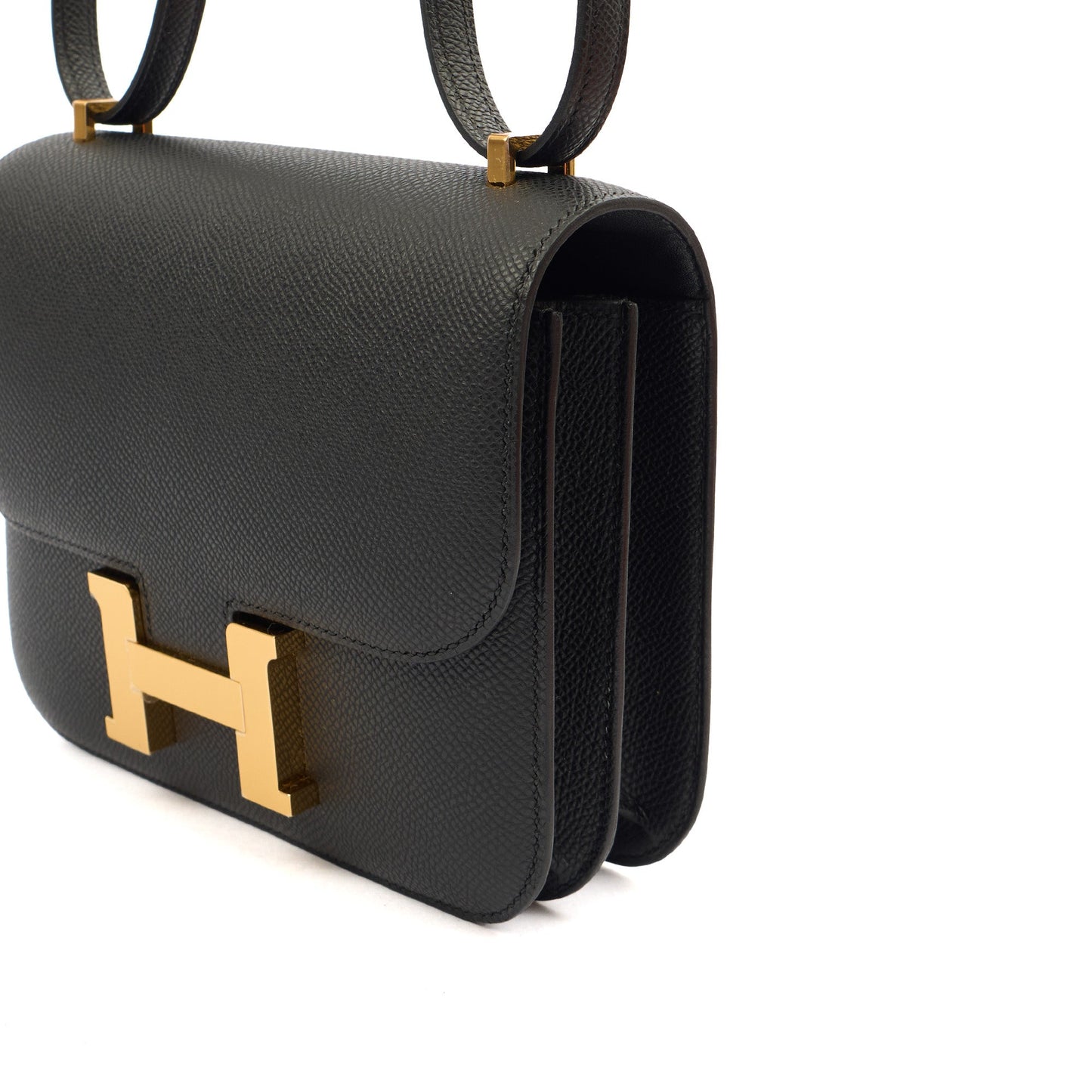Hermes Shoulder Bag Constance 18 in Black, Epsom Leather — Alternate View 16