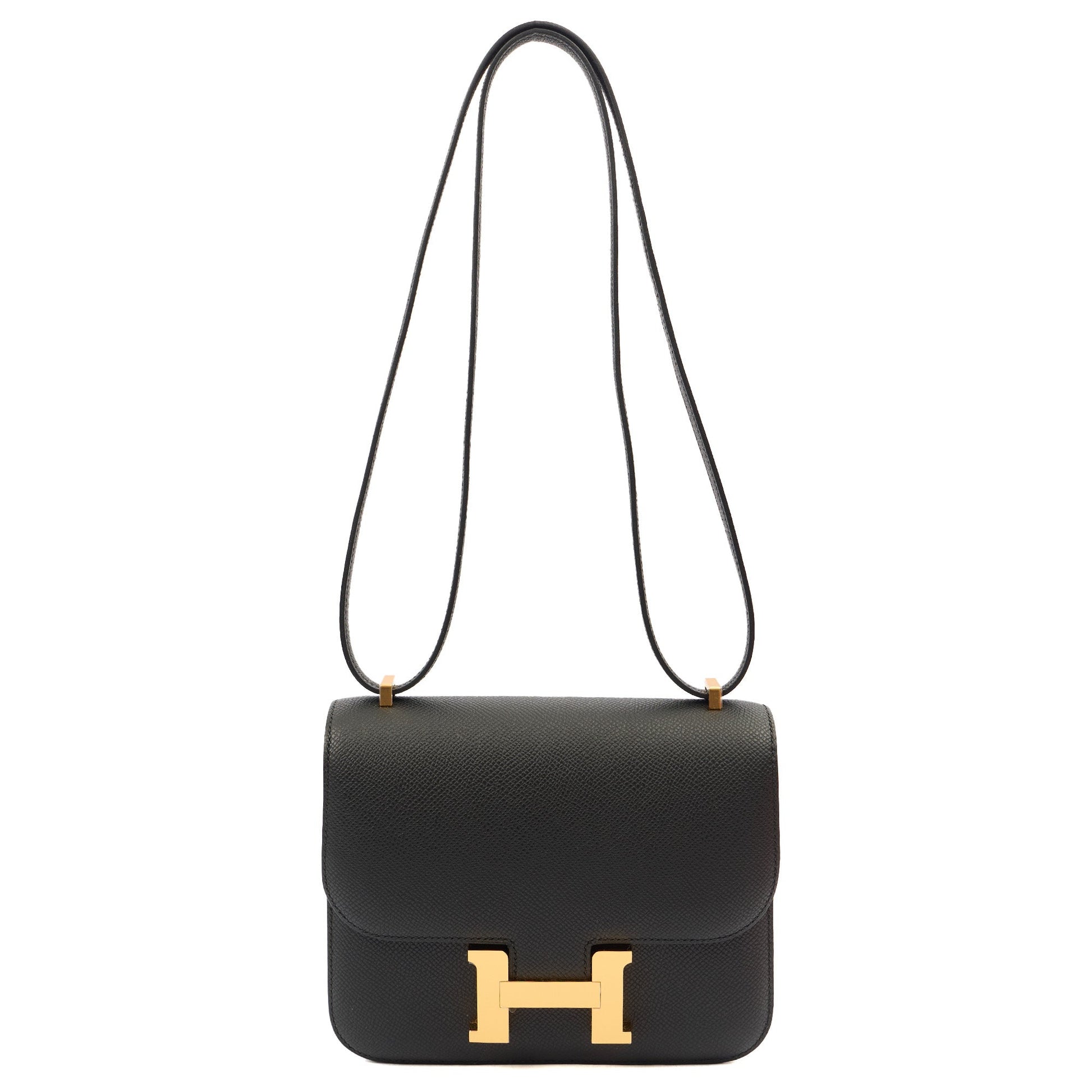 Hermes Shoulder Bag Constance 18 in Black, Epsom Leather — Alternate View 8