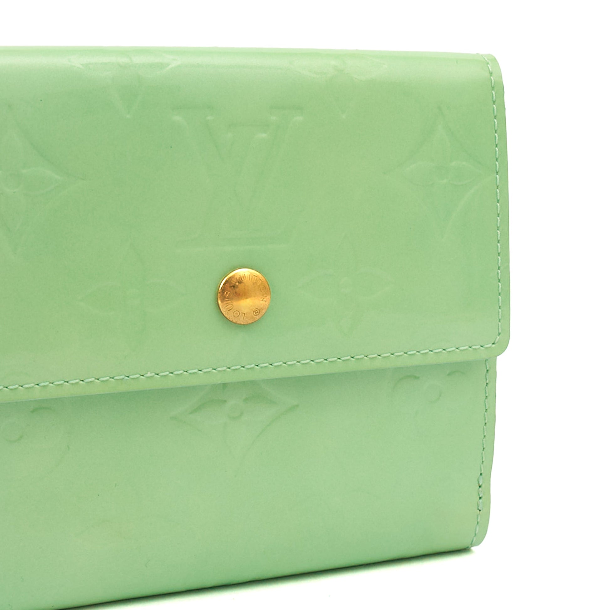Louis Vuitton Wallet Wallet in Green, Patent Leather — Alternate View 12