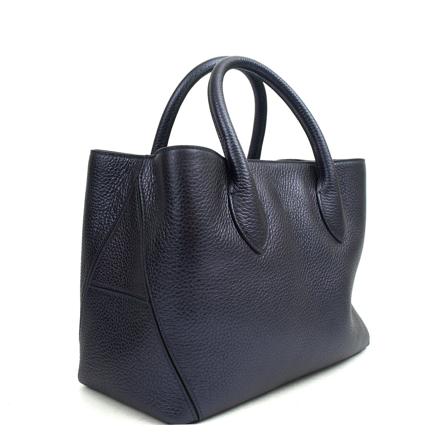 Aspinal of London Top Handle London Tote - Midi in Blue, Exotic Effect Leather — Alternate View 8