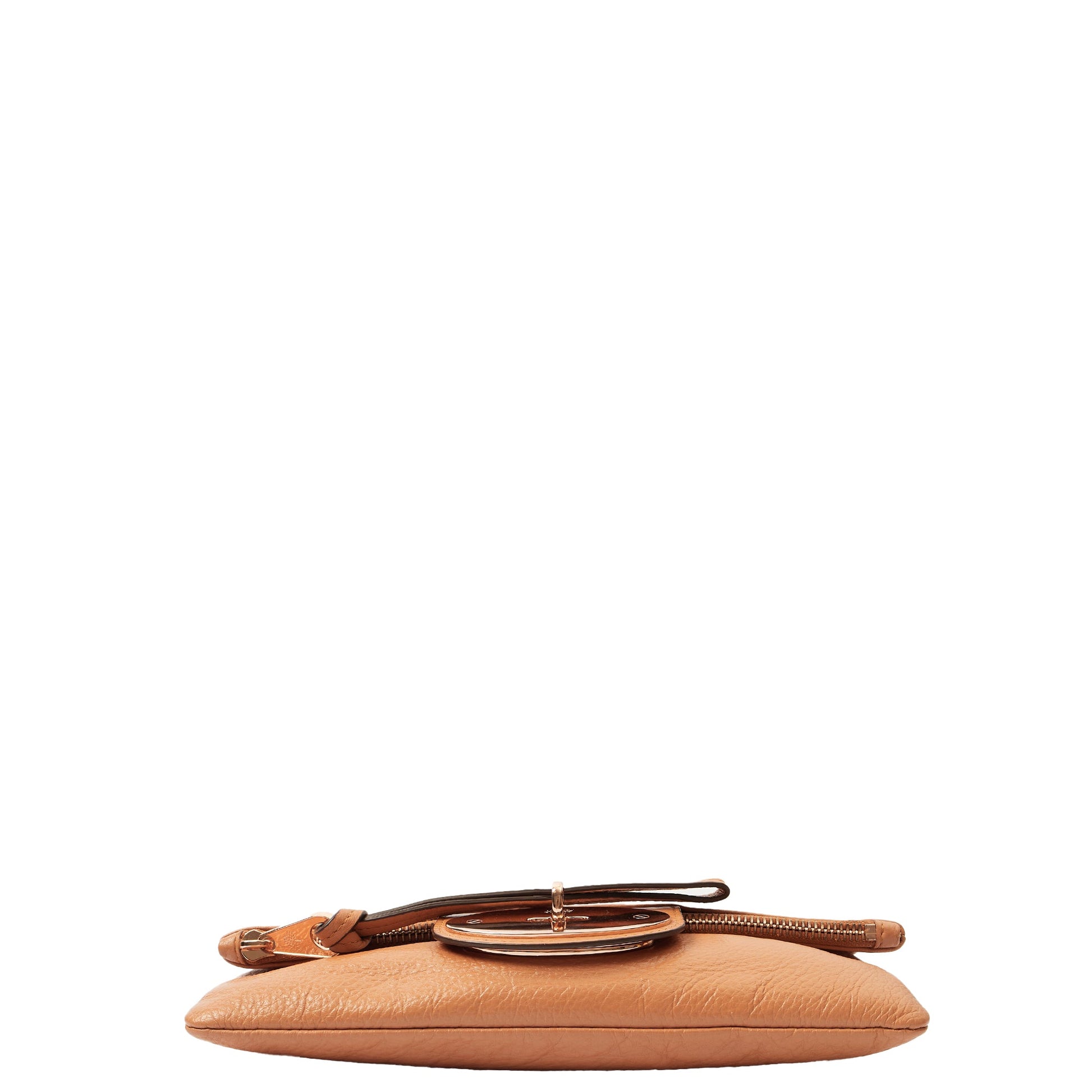Mulberry Clutch Postman's Lock Clutch in Orange, Calfskin Leather — Top View