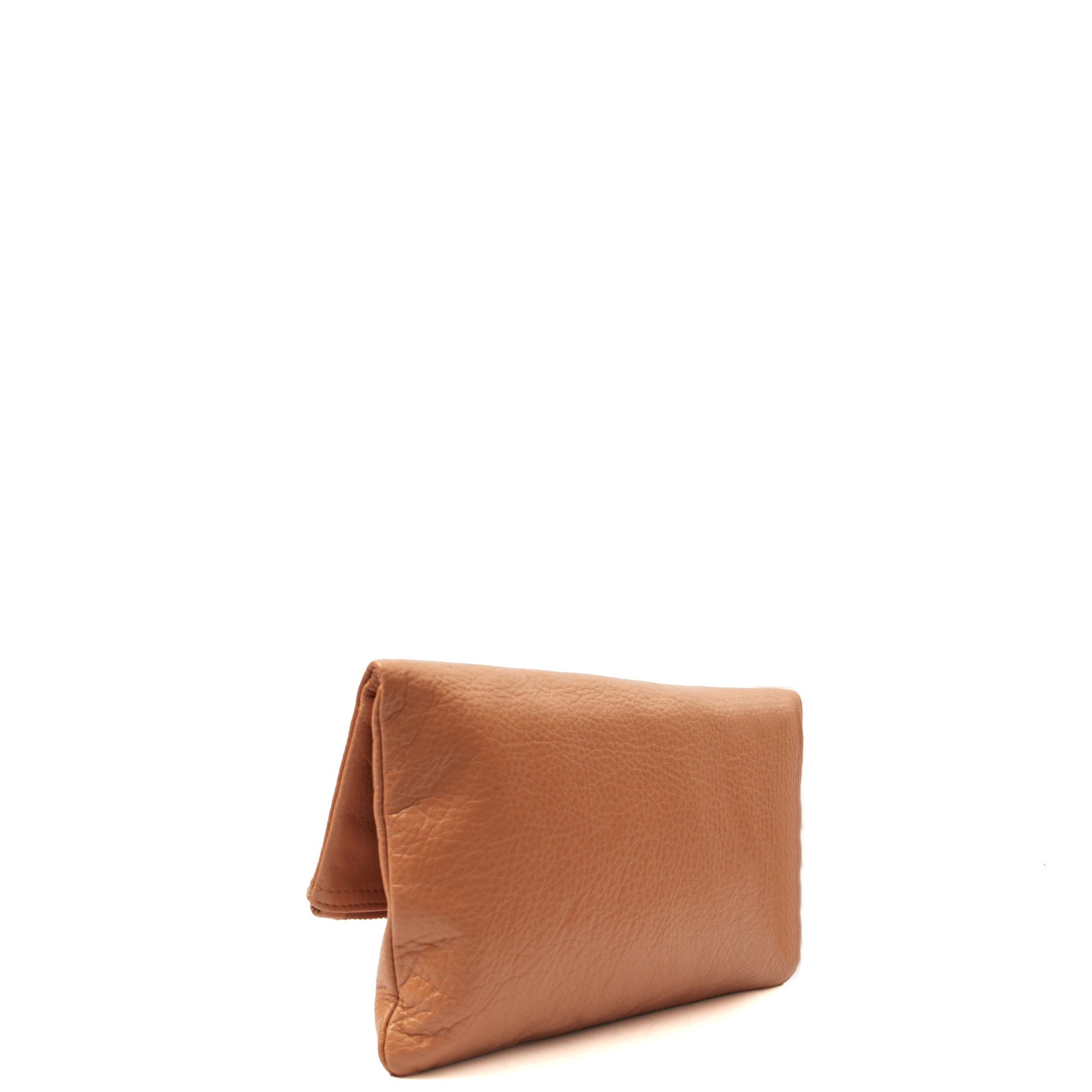 Mulberry Clutch Postman's Lock Clutch in Orange, Calfskin Leather — Side View
