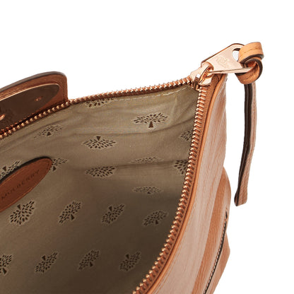 Mulberry Clutch Postman's Lock Clutch in Orange, Calfskin Leather — Detail View