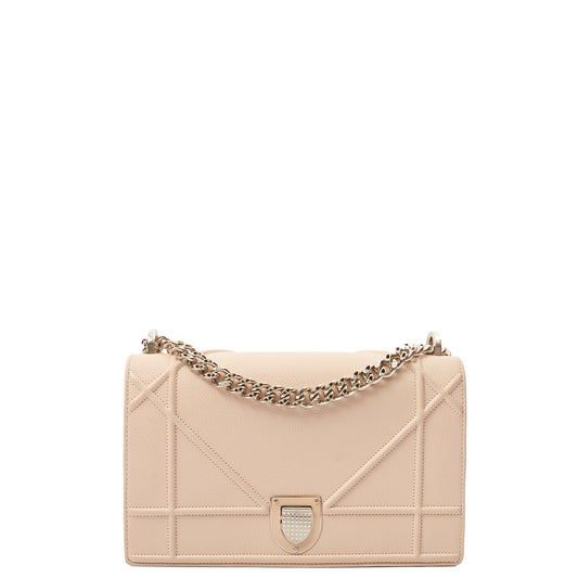 Christian Dior Shoulder Bag Diorama - Medium in Neutral, Calfskin — Front View