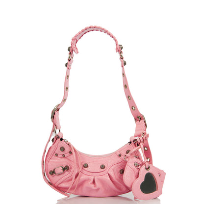 Balenciaga Shoulder Bag Le Cagole XS in Pink, Leather — Alternate View 8