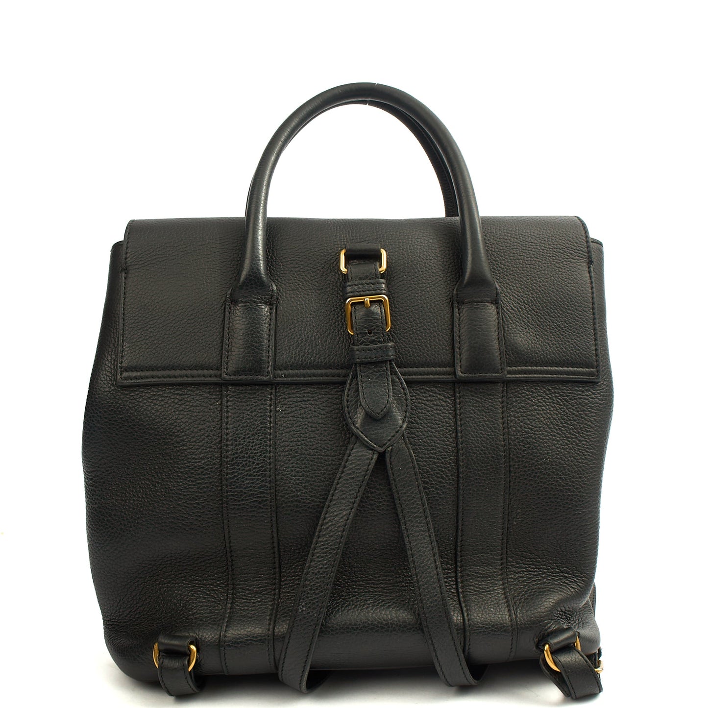Mulberry Backpack Bayswater Backpack in Black, Leather — Top View