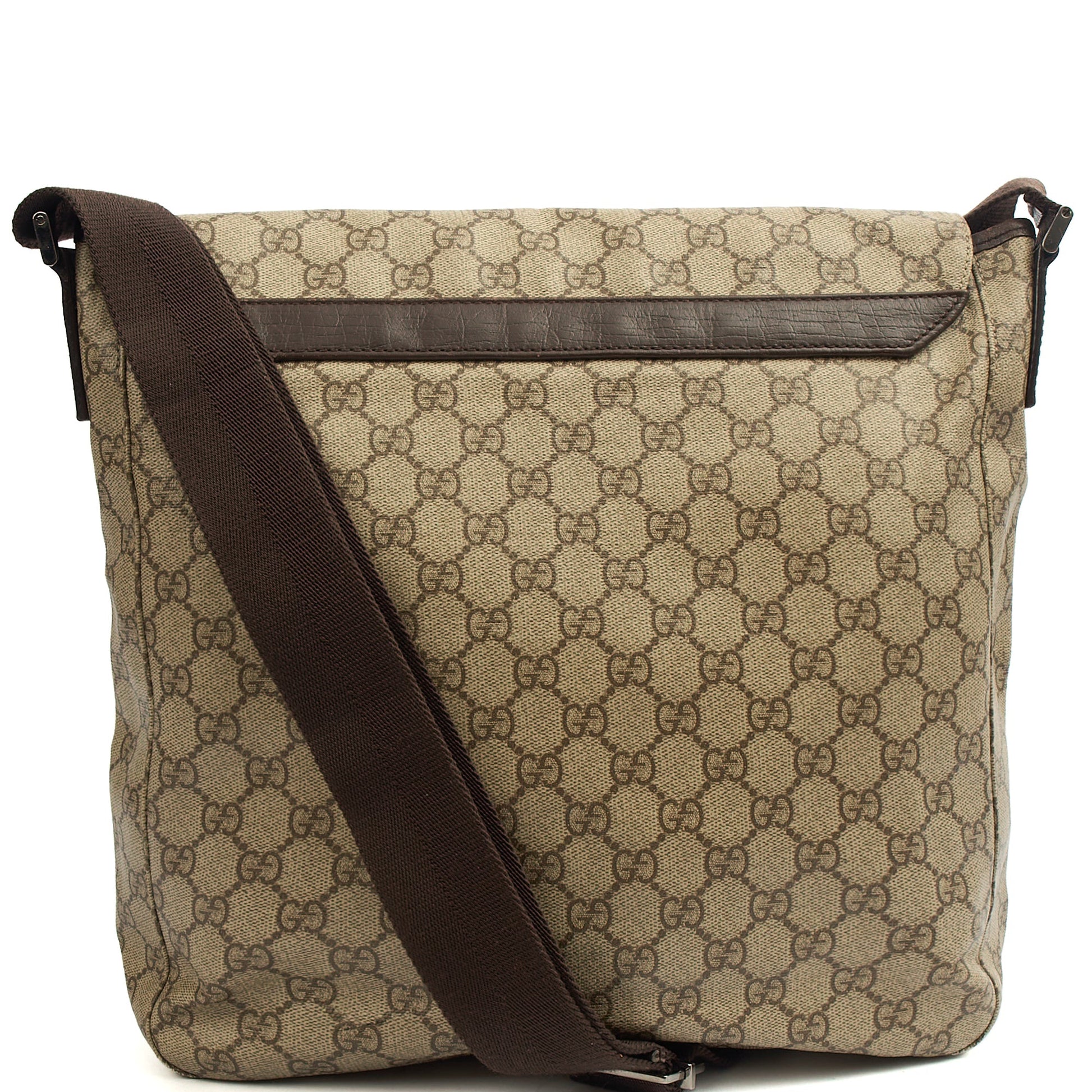 Gucci Satchel Satchel in GG Supreme, GG Supreme Canvas — Back View