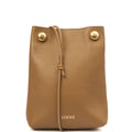 Loewe Cross Body T Pouch in Brown, Leather — Front View